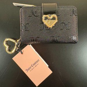 Juicy Couture Steel Black Liquorice Modern Chic Tab Card Wallet - NWT